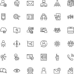 communication vector icon set such as: client, walkie-talkie, resources, behavioral, lecture, virus, covid-19, staff, telephone, coronavirus, card, play, leader, finance, government, engineer