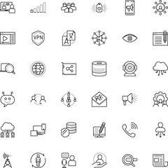communication vector icon set such as: ball, answer, headlines, panel, course, foreign, comment, give, note, revenue, address, affiliate, envelope, settings, entrepreneur, wire, dictionary, wi