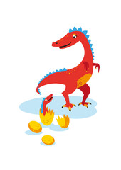 Animal illustration for kids and families, mother with children, vector, wall art, birth gift, welcome greetings