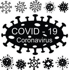 Crushpixel Covid 19 Pandemic Coronavirus Symbol icon vector