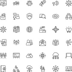 communication vector icon set such as: intelligence, click, go, warning, reading, file, job, profit, attention, mark, round, emotional, developer, talk, science, wheel, code, padlock, side