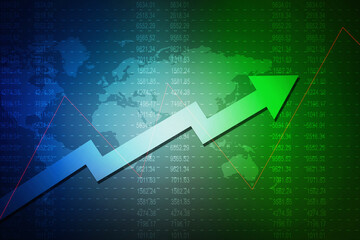 2d rendering Stock market online business concept. business Graph 
