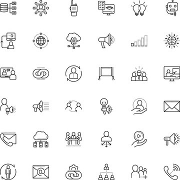 communication vector icon set such as: portable, machine, organ, home, data architecture, movie, office, psychologist, innovative, walkie, start, conversation, relationship, search, advertisement