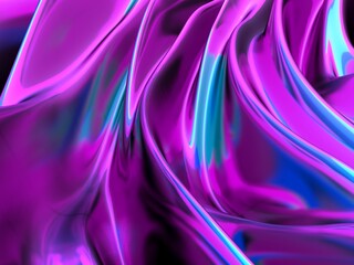 Colorful Liquid metallic wavy background