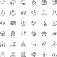 communication vector icon set such as: course, campaign, envelope, chip, tribune, creativity, election, forum, forbidden, simple, megaphone, art, covid-19, datacenter, interaction, banking, debating