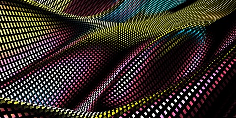 Colorful Liquid metallic wavy background