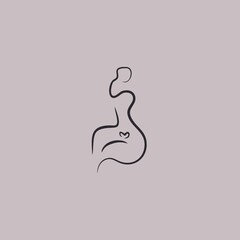 Fototapeta premium female shape icon logo design vector 