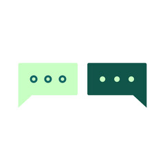 Green speech bubbles communication vector icon