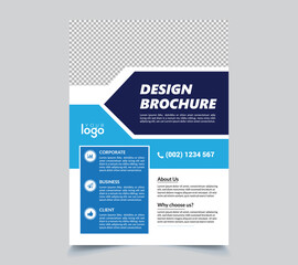 Corporate Business Flyer poster pamphlet brochure cover design background, vector template in A4 size - Vector