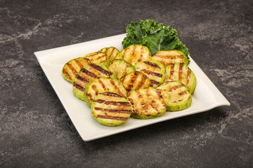 Vegan cuisine Grilled zucchini slices
