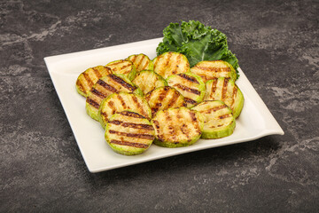 Vegan cuisine Grilled zucchini slices