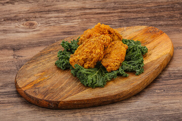 Hot fried crispy chicken wings