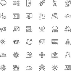 communication vector icon set such as: skin, satisfaction, template, personality, legal, creation, inspiration, algorithm, stop virus, lecture, document, poster, crowd, software, recommendation, call