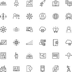 communication vector icon set such as: psychotherapy, app, camera, follow, tower, play, wheel, envelope, move, recharge, multilingual, test, class, hosting, answer, texting, knowledge, money