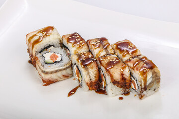 Japanese traditional roll with eel