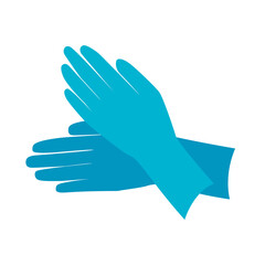 medical protective gloves on a white background