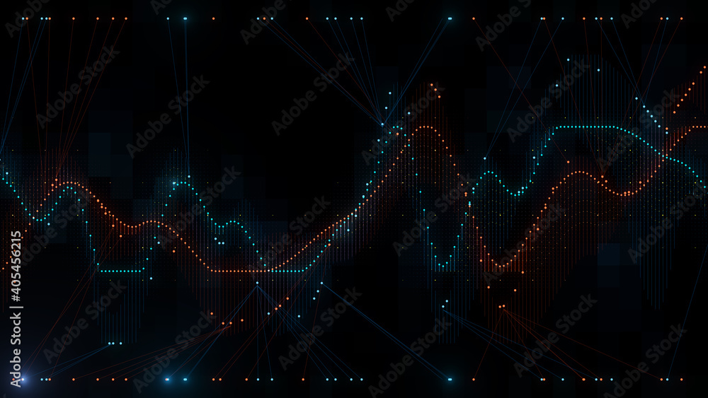 Poster complex graph concept. data analysis design. abstract information visualization.
