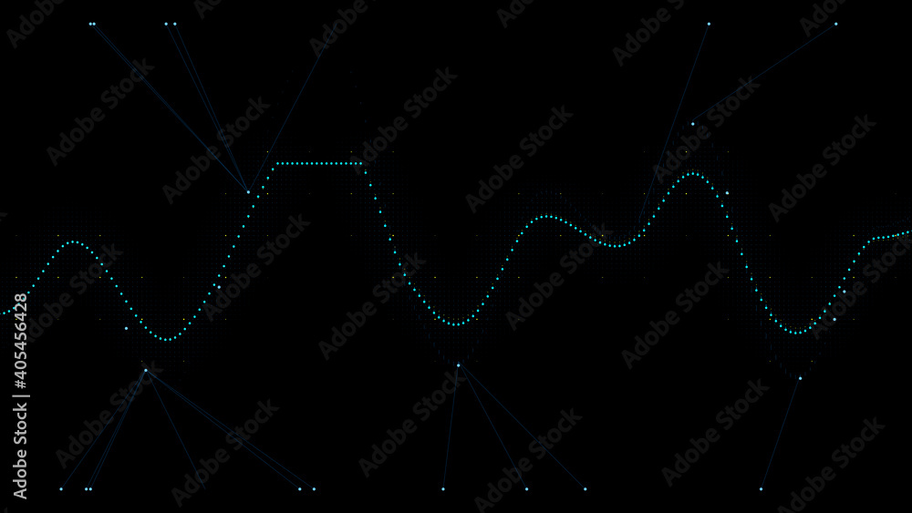 Poster complex graph concept. data analysis design. abstract information visualization. 2d illustration.