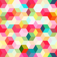 Fototapeta premium Hexagon grid seamless vector background.