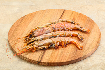 Tasty big Langoustine over the board