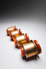 New set of polyurethane front suspension bushings for cars. silent blocks of the front axle of an...