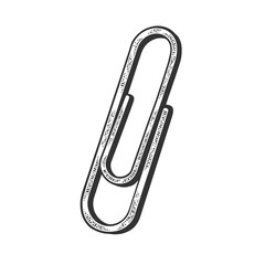 Paper clip sketch raster illustration