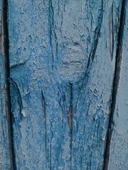 blue painted wood