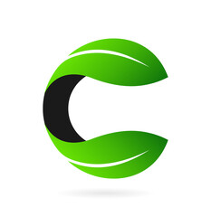 leaf letter c logo symbol