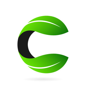leaf letter c logo symbol