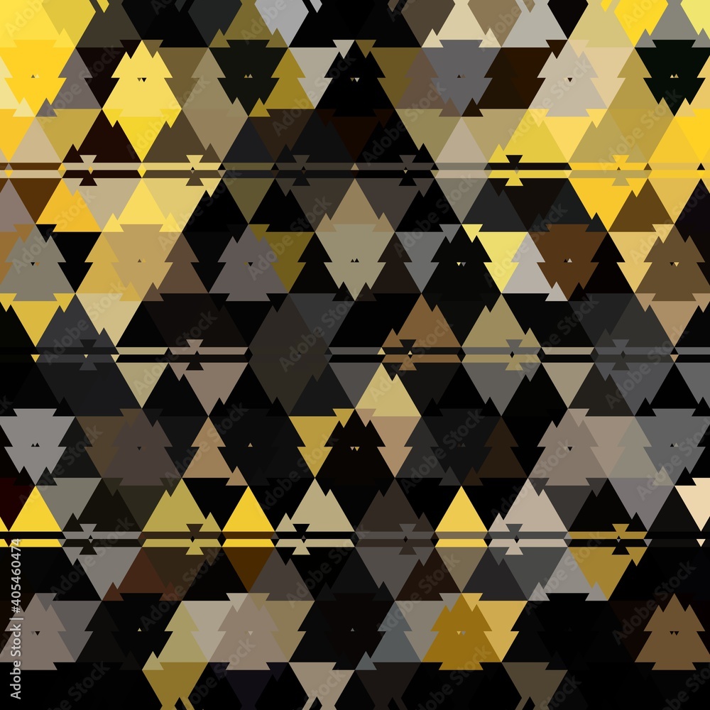 Poster golden yellow and grey on a black background intricate patterns and designs inspired by the colours 
