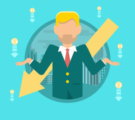 male face avatar. flat style vector icons set.