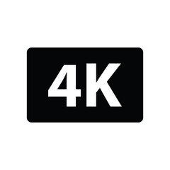 4k icon vector sign movie