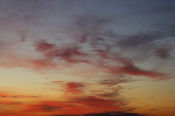 sunset in the clouds