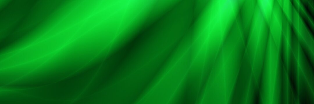 Sun beam in jungle art abstract green background