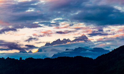 Clouds and Mysterious Mt. Kanchenjunga