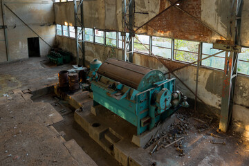 Fototapeta na wymiar Abandoned uranium separating factory in Serbia