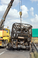 Obraz premium Highway Vehicle Recovery Crane