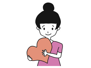 ハート　モノクロ