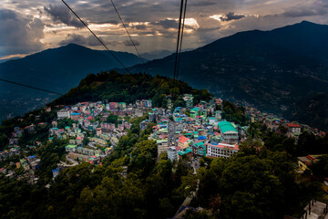 City in the mountain