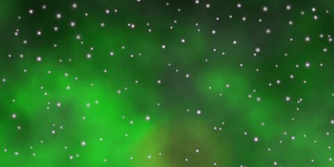 Dark Green, Yellow vector layout with bright stars.