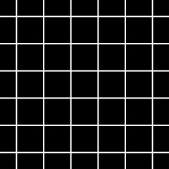 Grid line with small gap in the corner. White on black. Background editable can use for wallpaper, patter and tile texture. Seamless vector without border