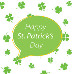 Happy St. Patrick’s Day greeting card- vector illustration