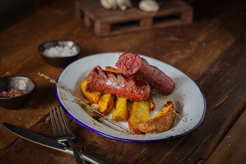 Homemade horse sausage 