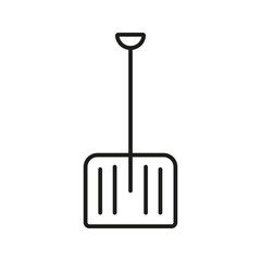 Simple vector icon on the theme of snow removal. The snow hand shovel icon is presented