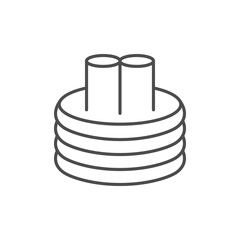 Cable corrugation line outline icon