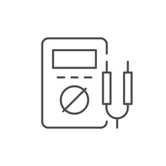 Electric multimeter line outline icon