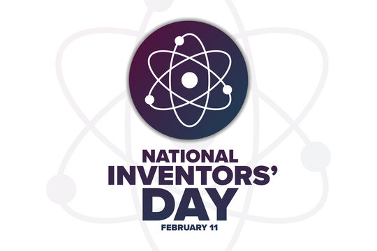 National Inventors Day. February 11. Holiday concept. Template for background, banner, card, poster with text inscription. Vector EPS10 illustration.