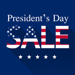 Presidents day discount sale banner, vector art illustration.