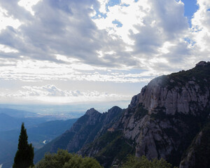 clouds over the mountains