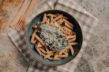 Pasta with green Pesto